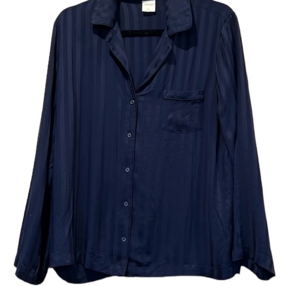 Soma sleep shirt- Size M Navy blue with striping. So soft. - Picture 1 of 12